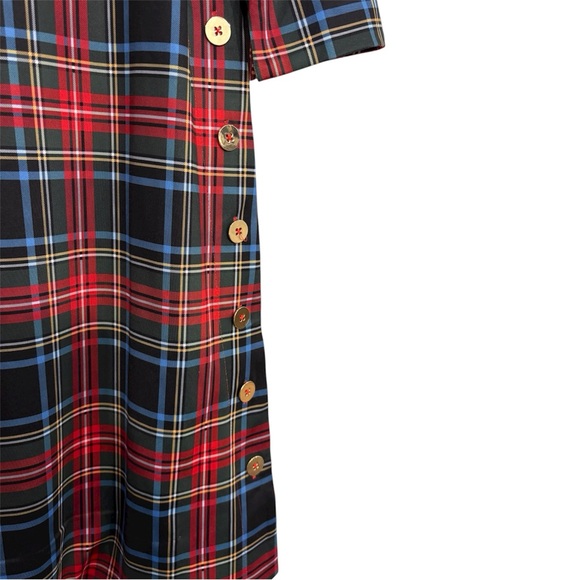 Gretchen Scott Tartan Plaid Button Up Dress Size L NWT - Picture 4 of 9